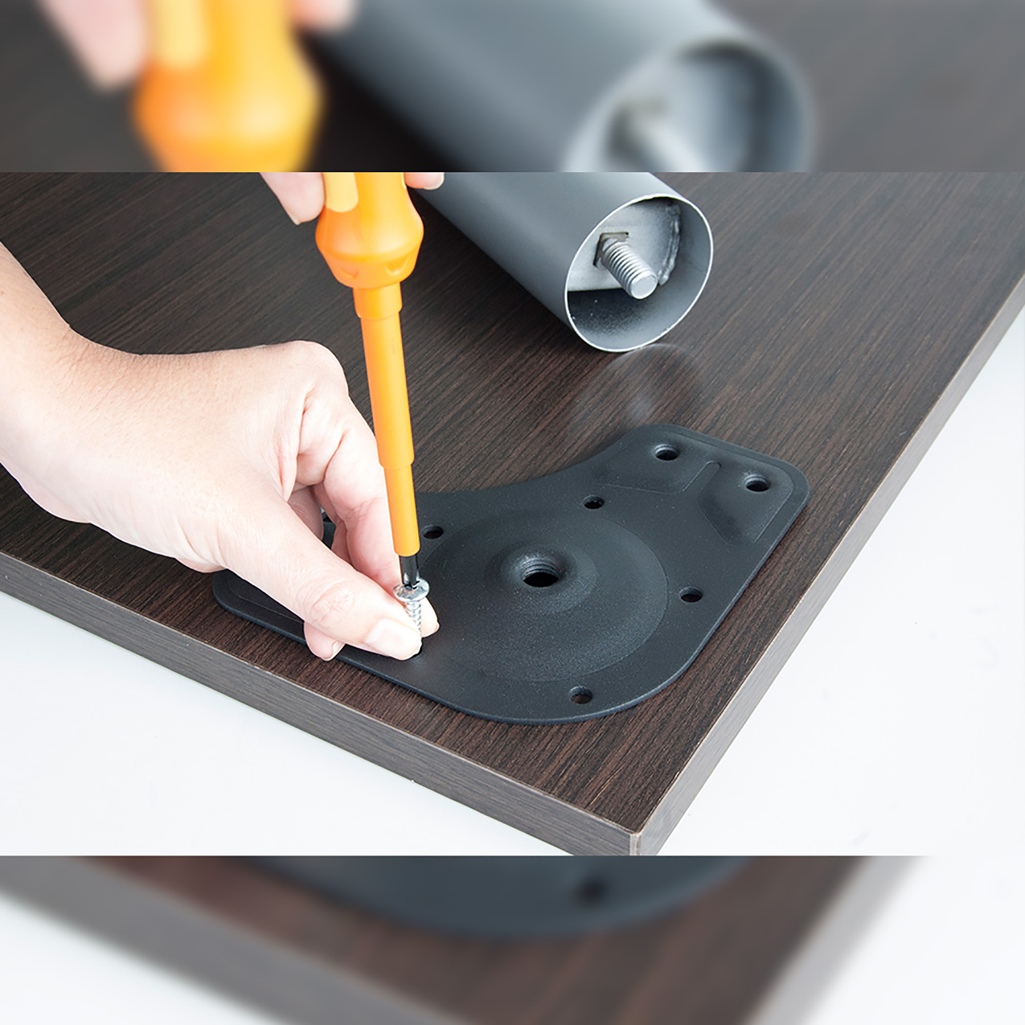 Pernas para mesa, D. 60 mm, reguláveis 830 - 850 mm em aço, 4 un. - Image 5