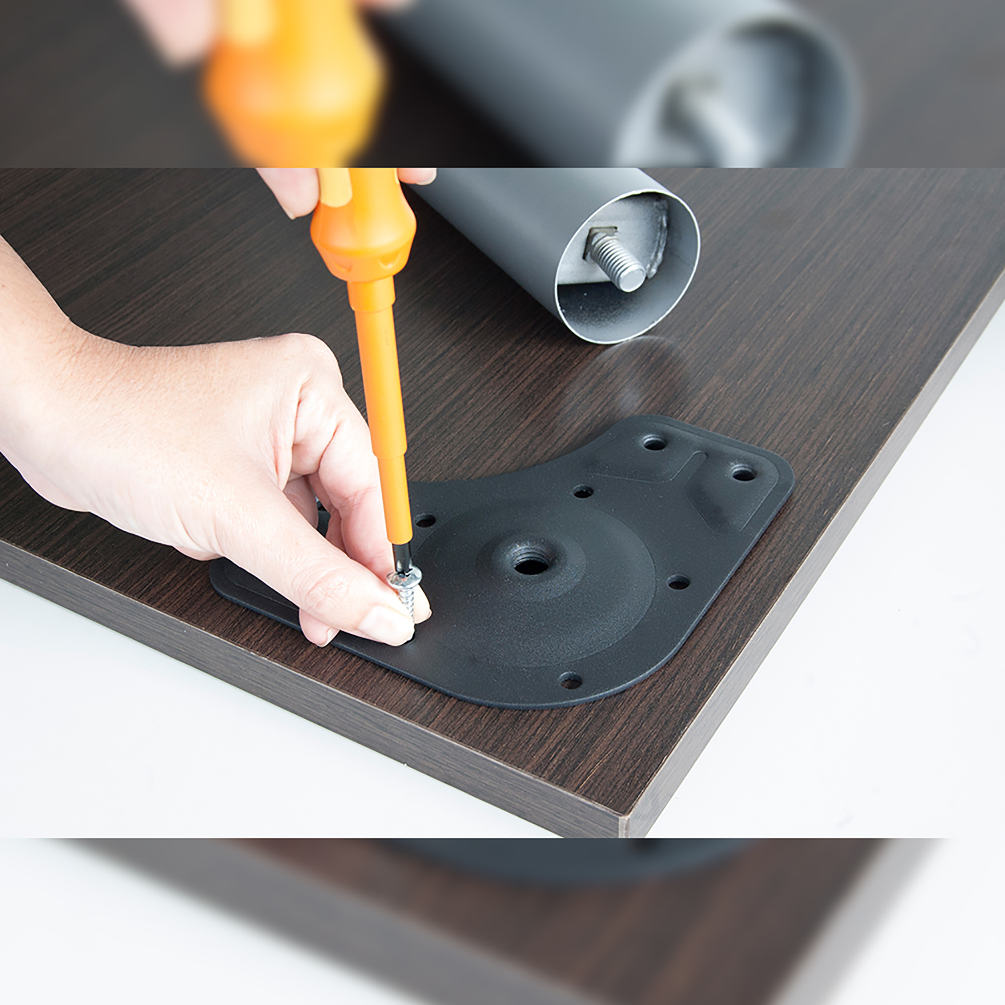Pernas para mesa, D. 60 mm, reguláveis 710 - 730 mm em aço 4 un. - Image 5