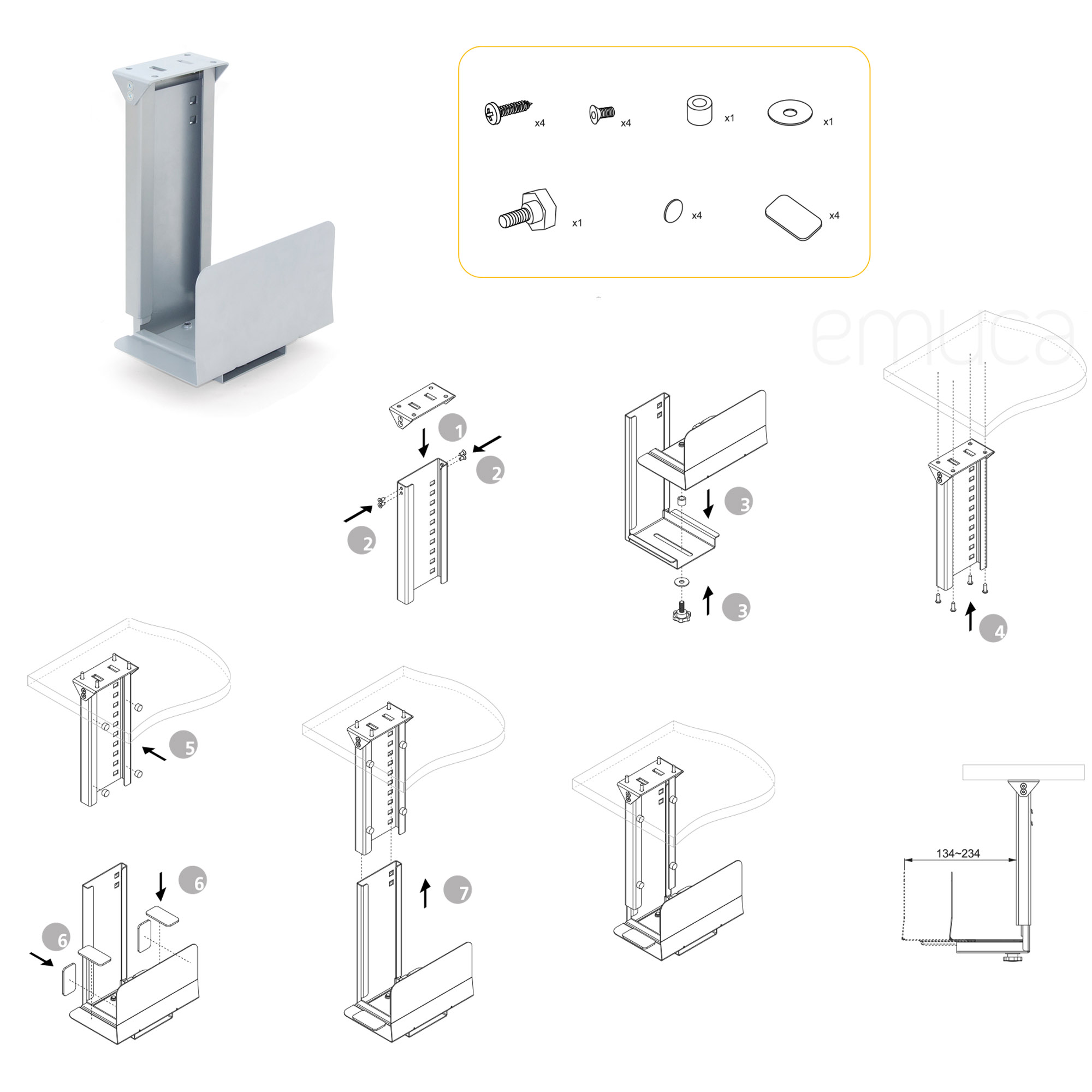 Suporte CPU, Aço, Cinza metalizado - Image 6