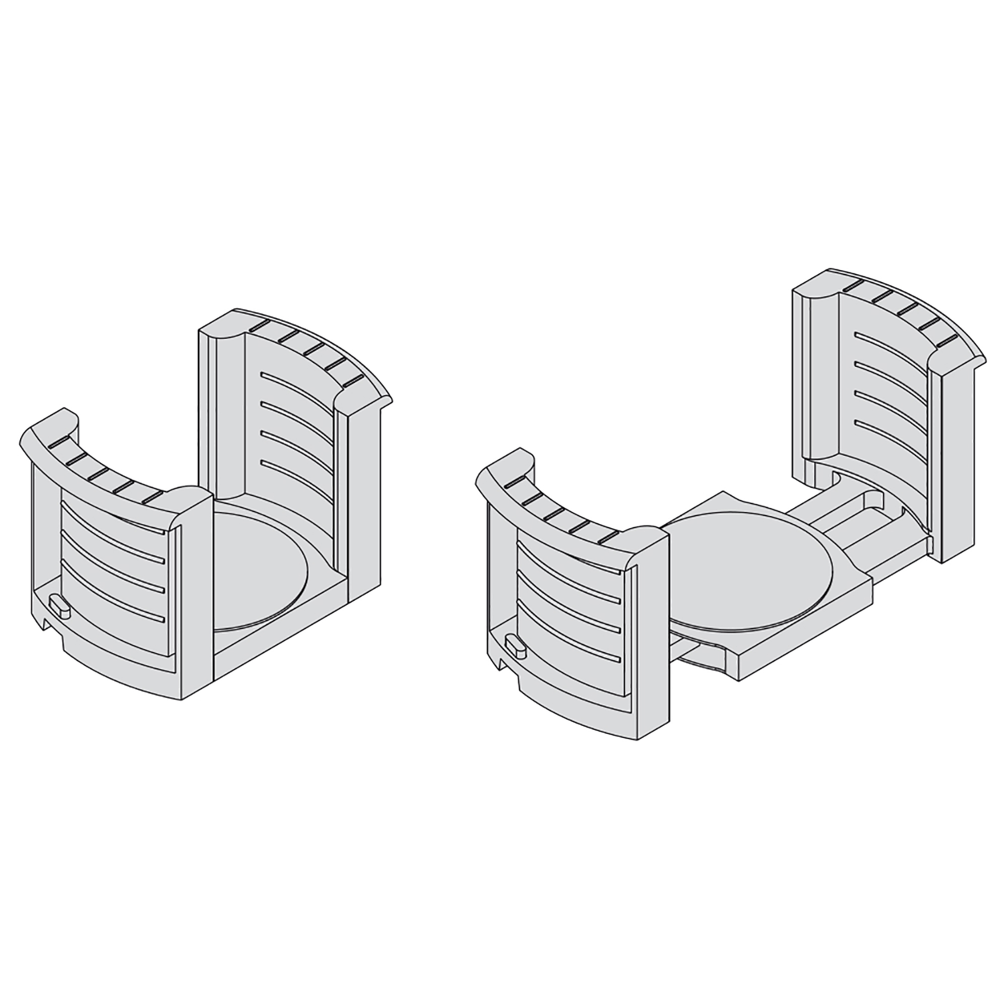 Porta-pratos extensível, regulável 187-308 mm, Plástico, Cinza - Image 6