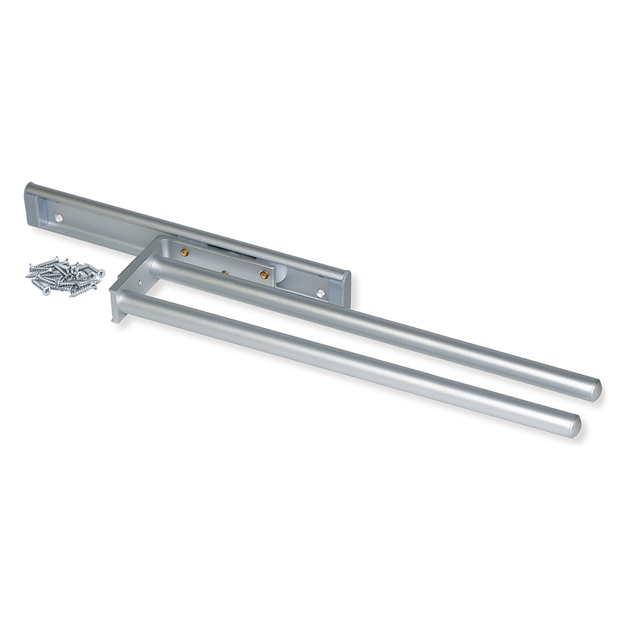 Toalheiro extensível, 2 braços, 440 mm, Alumínio, Anodizado mate - Image 2