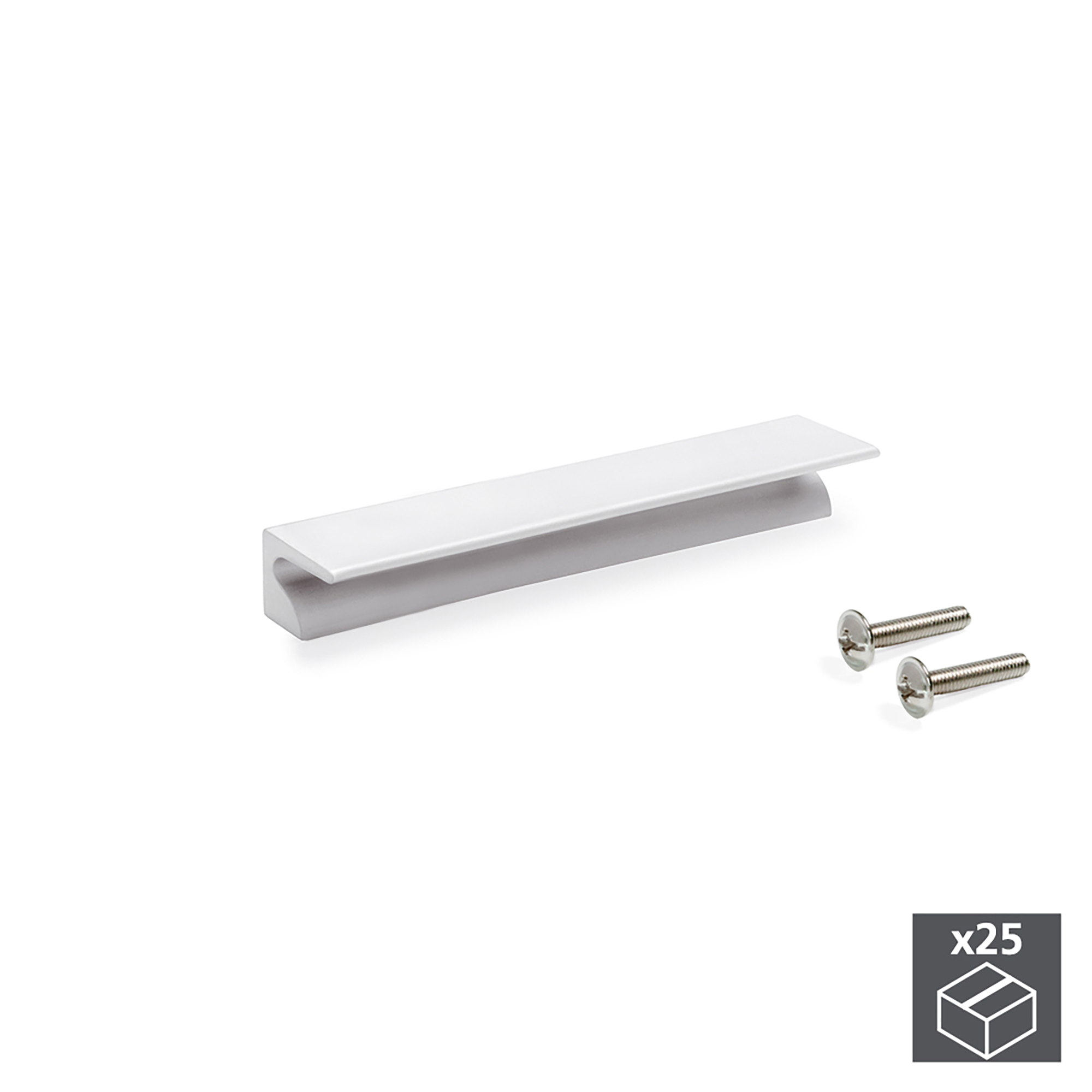 Puxadores para móvel Glasgow, distância entre furos de 64 mm, Alumínio, Anodizado mate, 25 un.