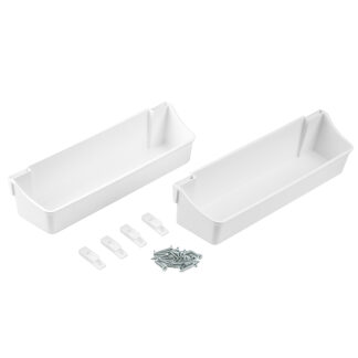 Travessas auxiliares para fixação porta roupeiro, 350 mm, Plástico, Branco, 2 un.