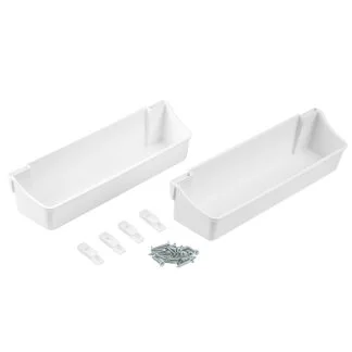 Travessas auxiliares para fixação porta roupeiro, 350 mm, Plástico, Branco, 2 un.