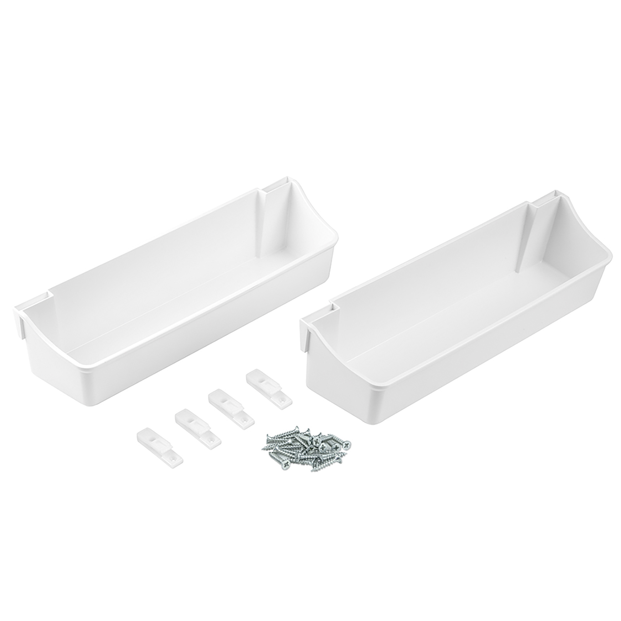 Travessas auxiliares para fixação porta roupeiro, 350 mm, Plástico, Branco, 2 un.