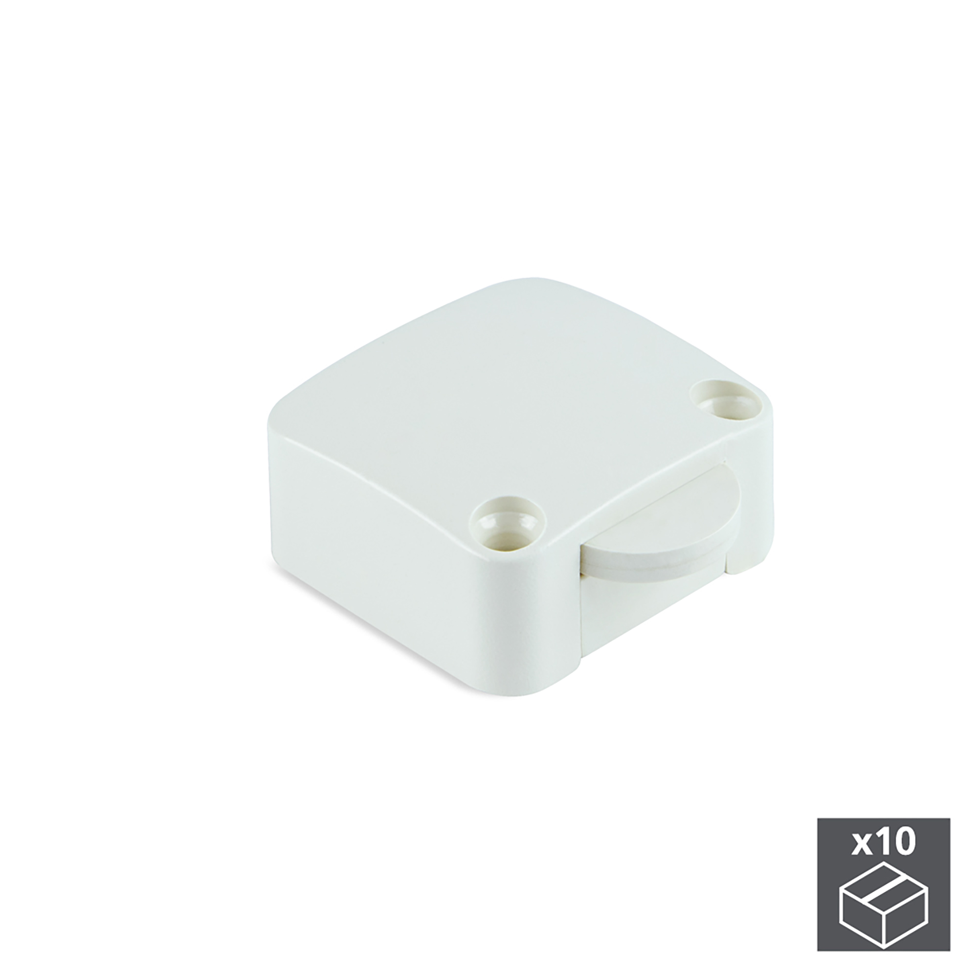 Interruptor para porta de roupeiro, Plástico, Branco, 10 un. - Image 2