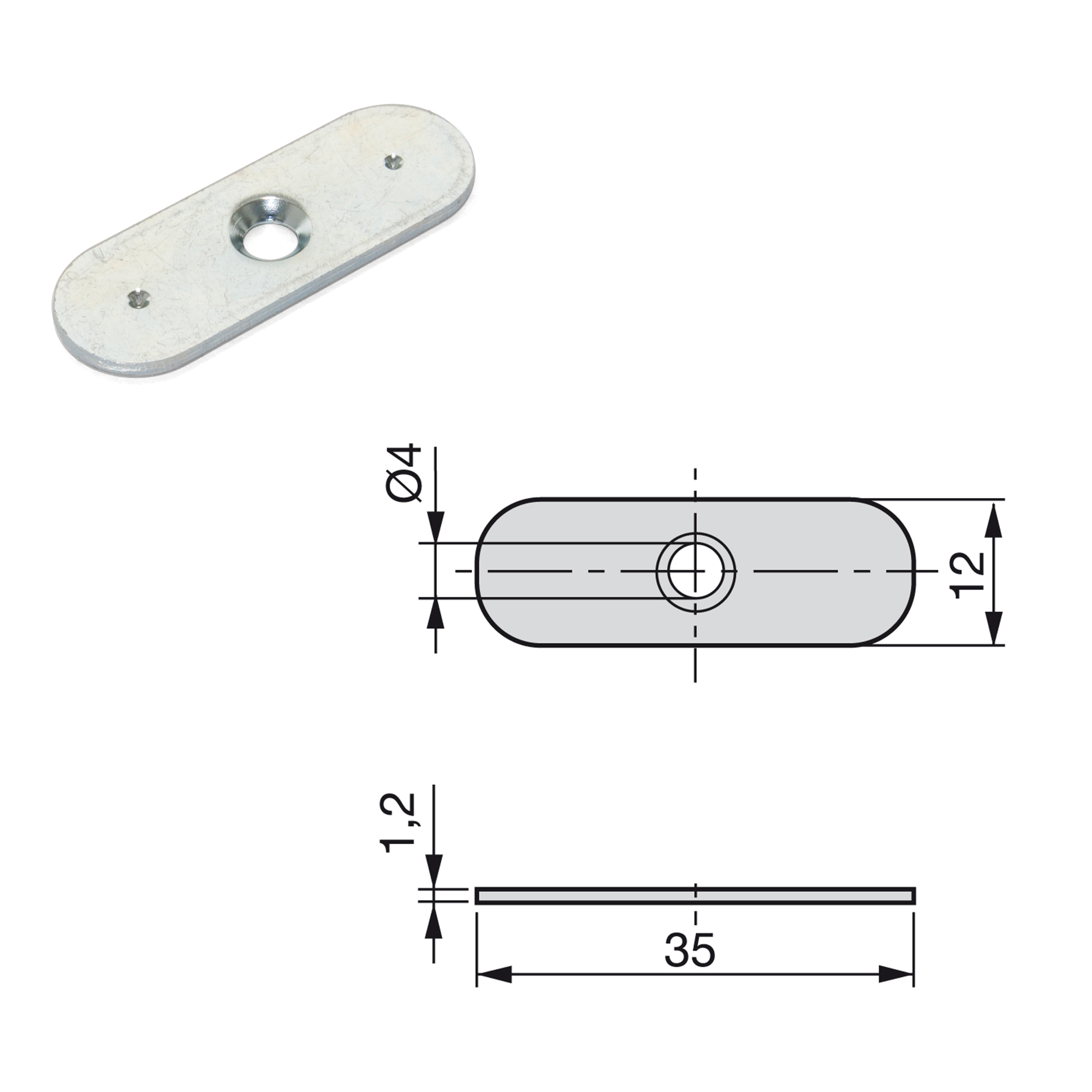 Fecho magnético para portas, Aço e plástico, Branco, 20 un. - Image 5