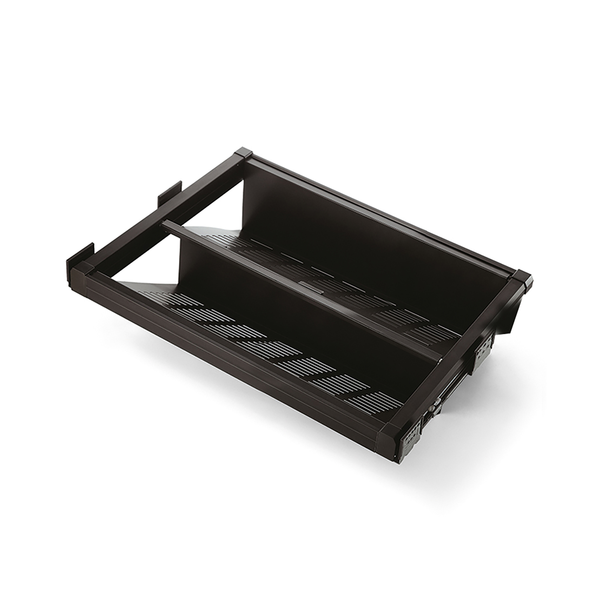 Sapateira extensível para interior de roupeiro, módulo (600/900) mm, fecho suave, Aço, Moka - Image 2
