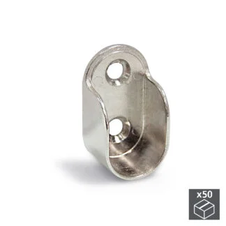 Suporte para varão de roupeiro, Zamak, 50 un.