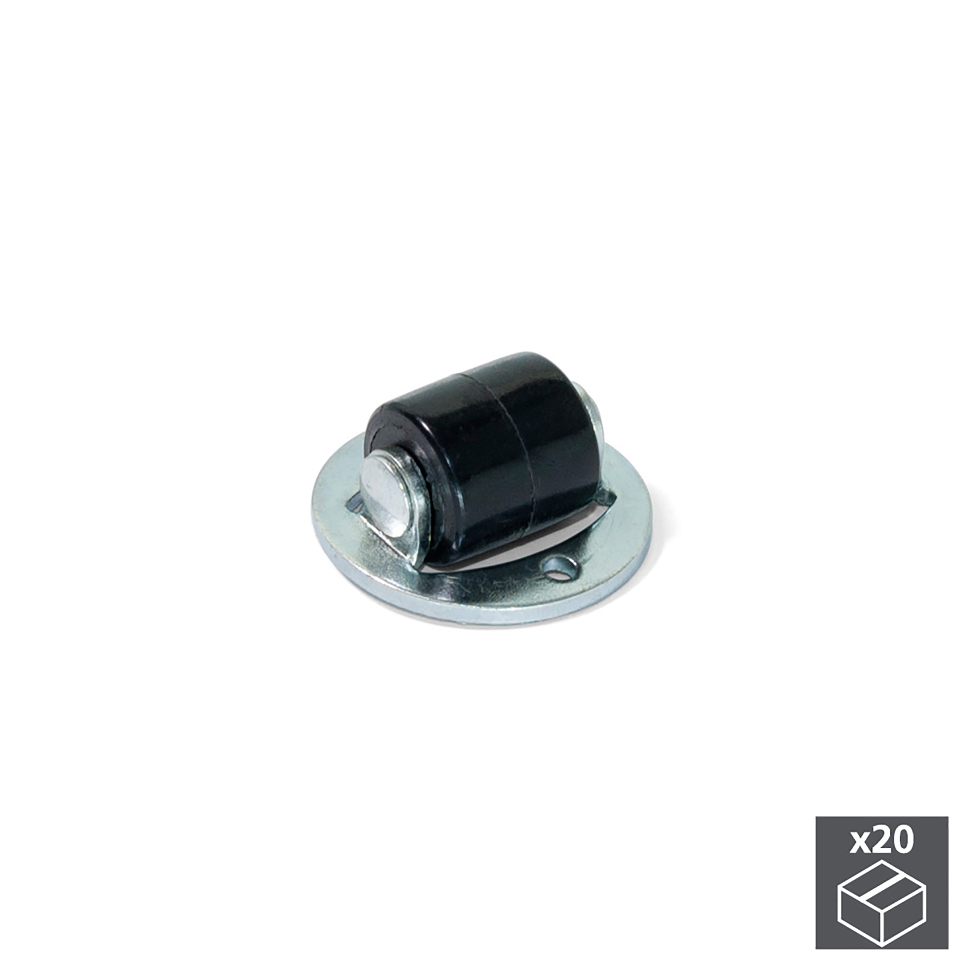 Rodas para móveis, para tampa giratória, D.13 mm, Aço e plástico, 20 un.