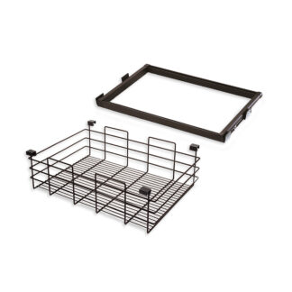 Kit cesto aramado e estrutura extensível de corrediças, regulável, Aço e aluminio, Moka
