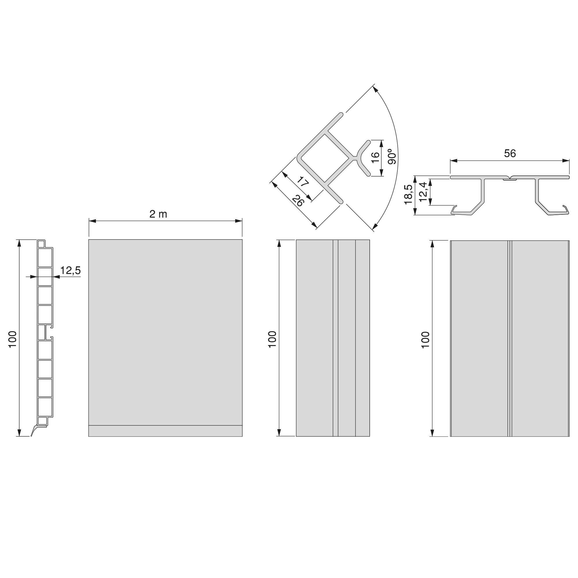 Kit de rodapés para cozinha, com acessórios de união, plástico. - Image 8