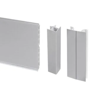 Kit de rodapés para cozinha, com acessórios de união, plástico - FCL