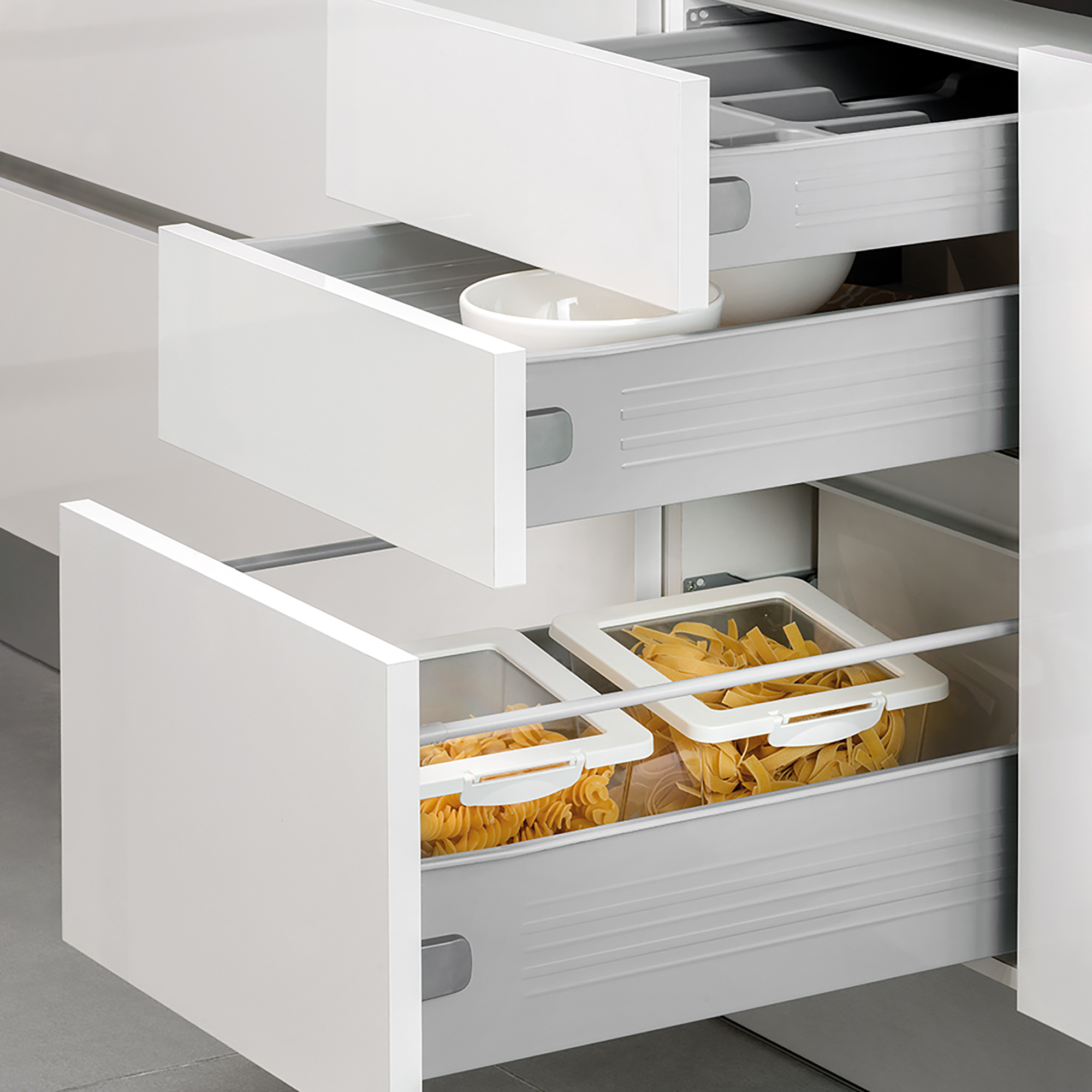 Kit gaveta de cozinha Ultrabox, altura 118 mm, prof. (270mm a 500 mm), Aço, Cinza metalizado - Image 3