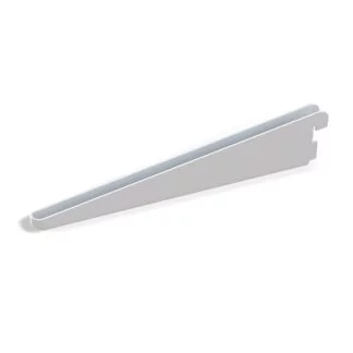 Suporte prateleira de madeira/vidro, perfil passo de 32mm, (170 a 470mm), Aço em Branco 20 un.