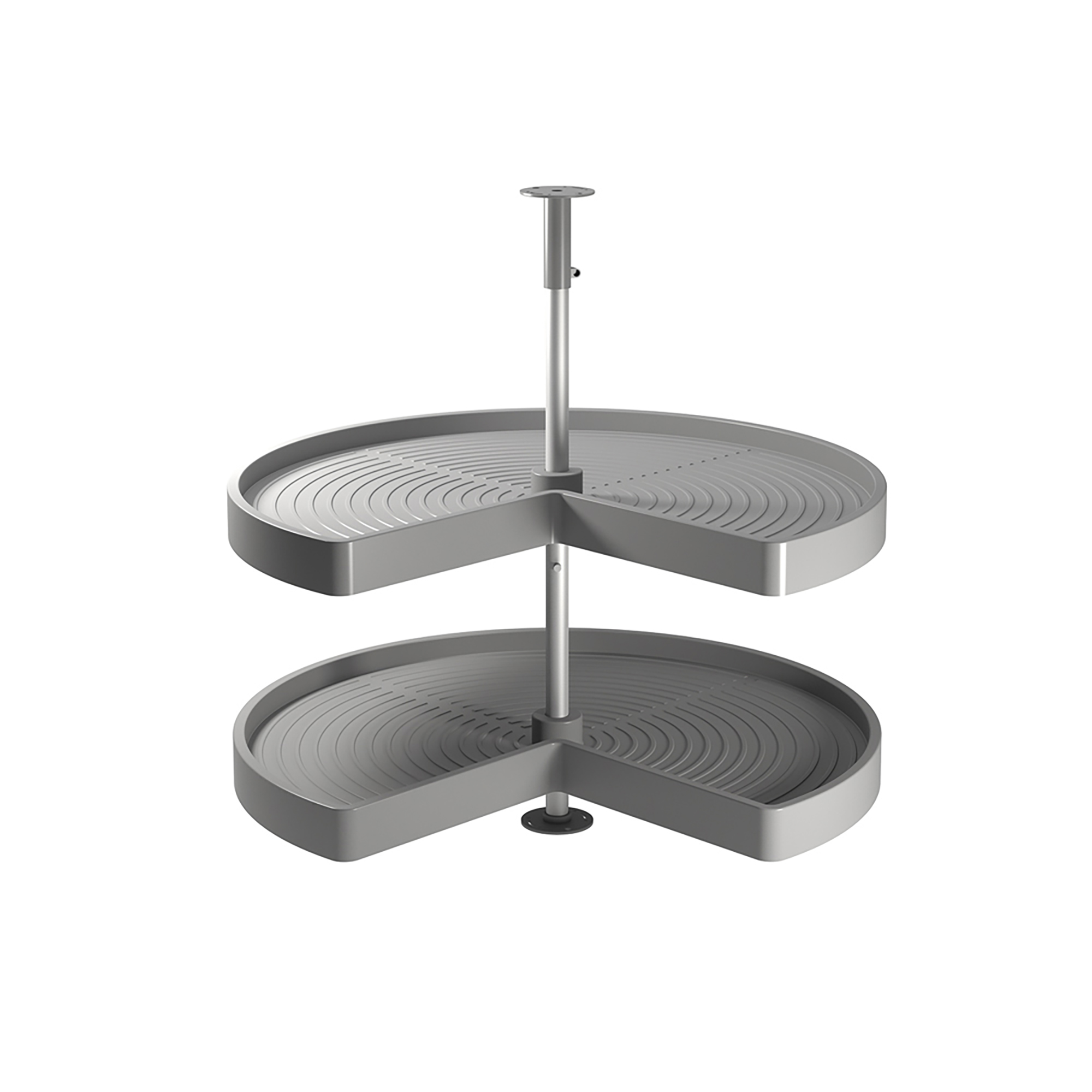 Jogo de travessas giratórias para móvel de cozinha, 270º, módulo 800 mm, Plástico e alumínio, Cinza