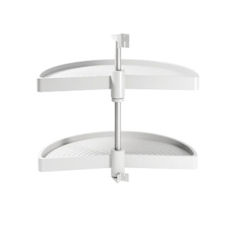 Jogo de travessas giratórias móvel de cozinha, 180º, módulo 800 mm, Plástico e aluminio, Branco