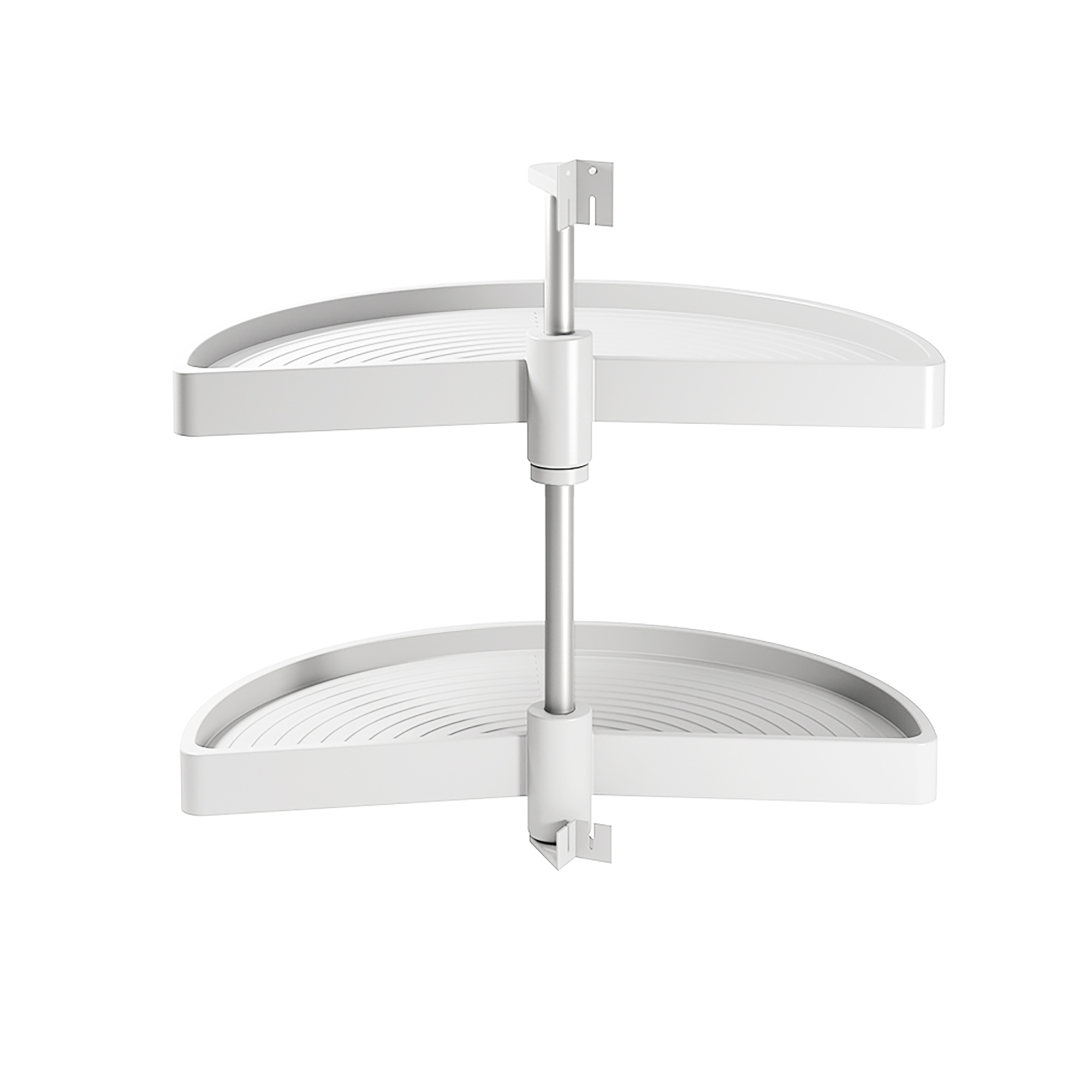 Jogo de travessas giratórias móvel de cozinha, 180º, módulo 800 mm, Plástico e aluminio, Branco