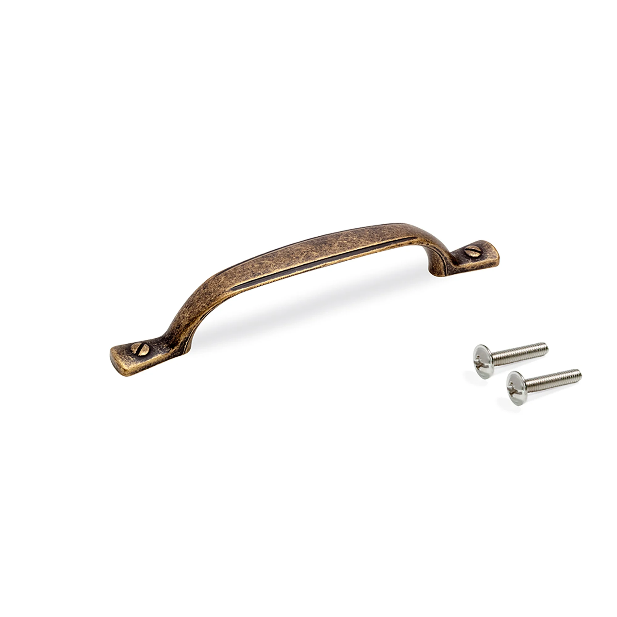 Puxador para móvel Nairobi, distância entre furos de 96 mm, Zamak, Bronze