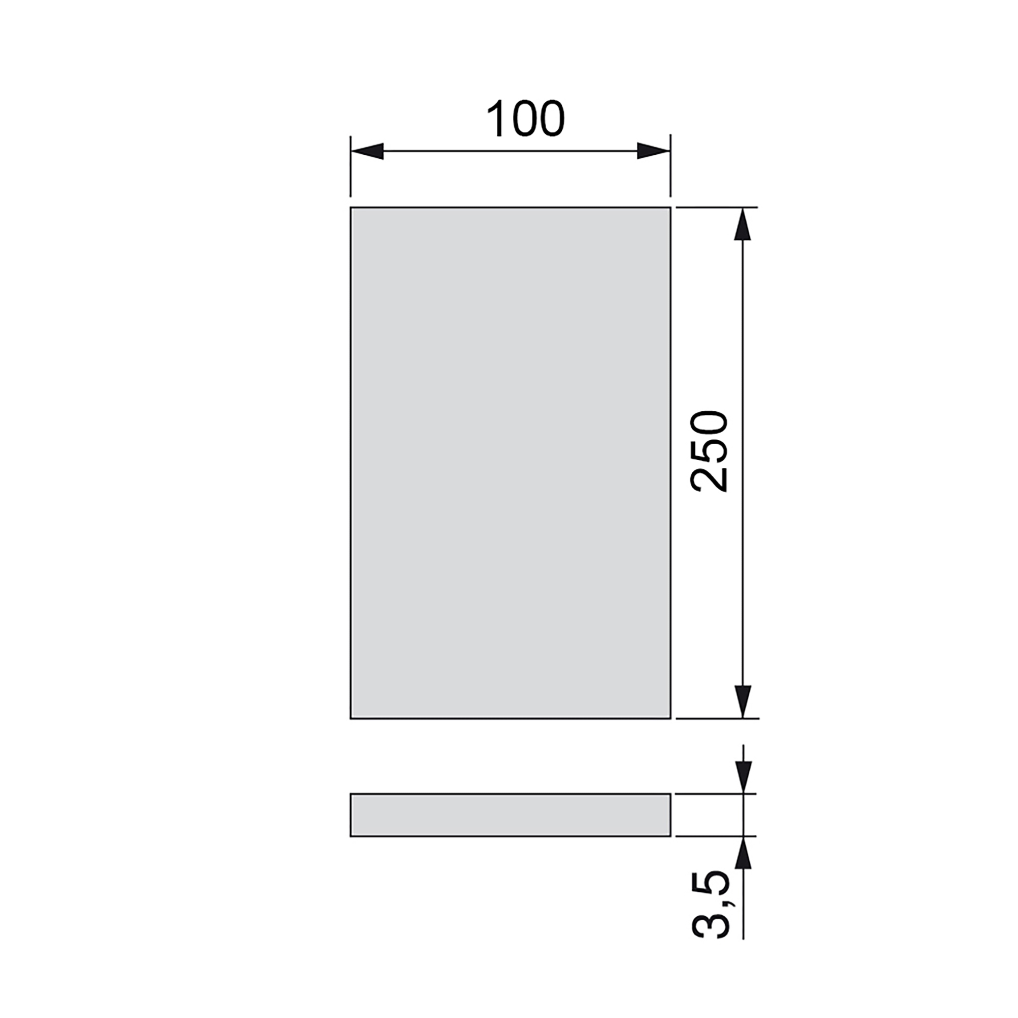 Feltro adesivo para móveis, retangular, 100x250 mm - Image 3