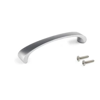 Puxador para móvel, distância entre furos de (96 / 160) mm, Zamak, Níquel satinado