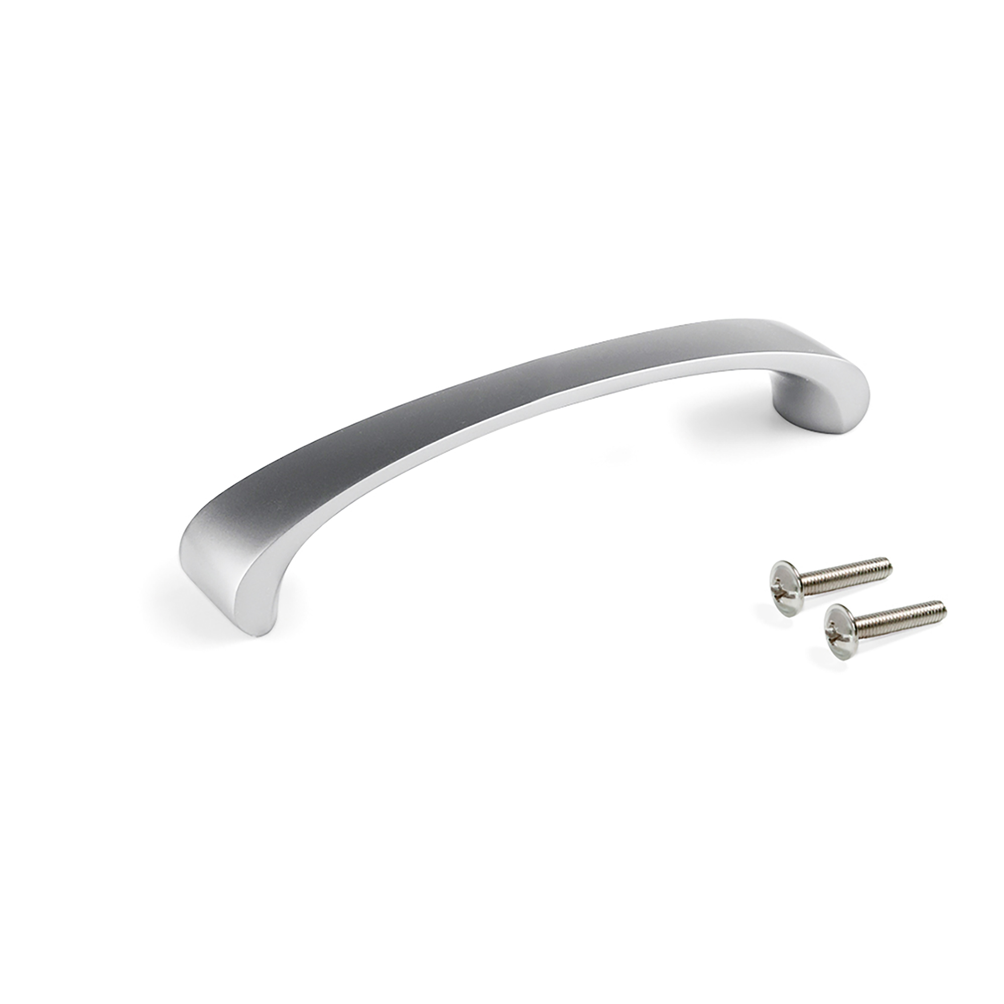 Puxador para móvel, distância entre furos de (96 / 160) mm, Zamak, Níquel satinado