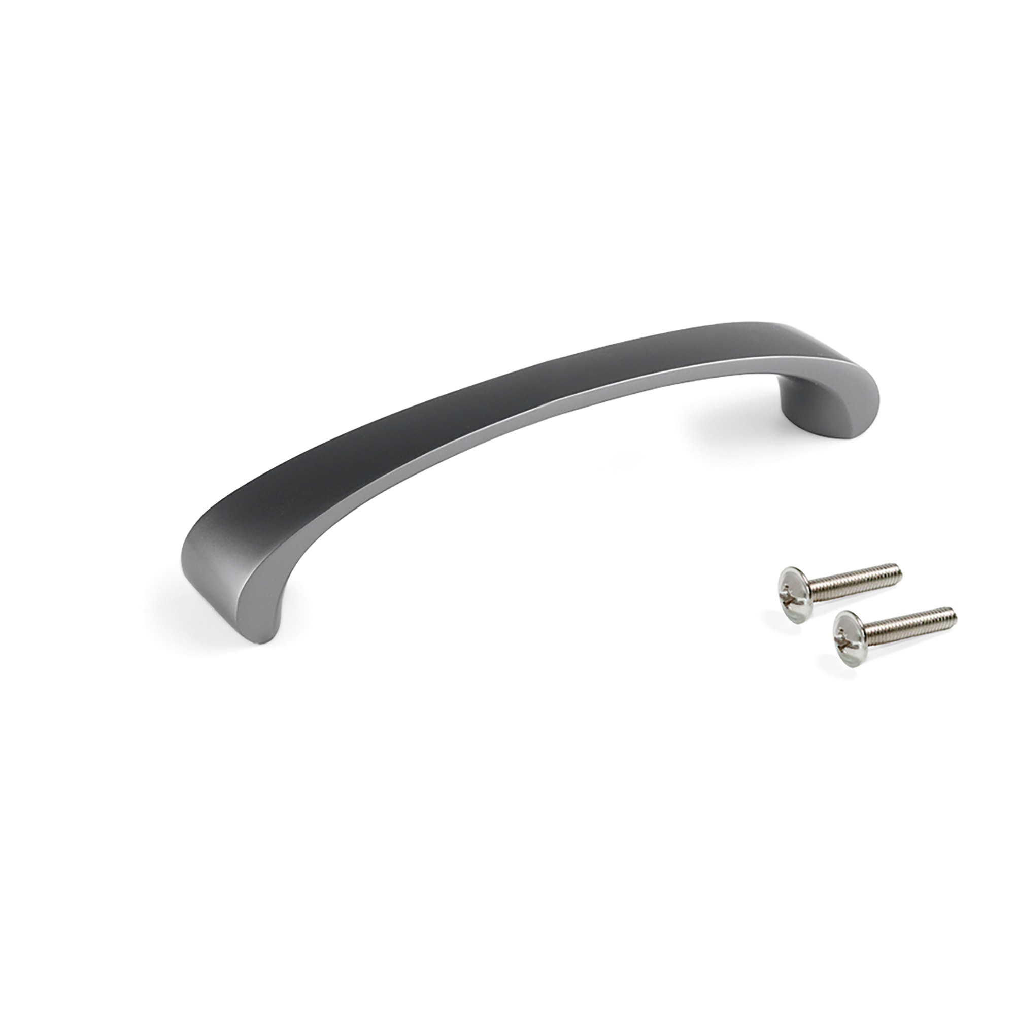 Puxador para móvel, distância entre furos de (96 / 160) mm, Zamak, Titânio