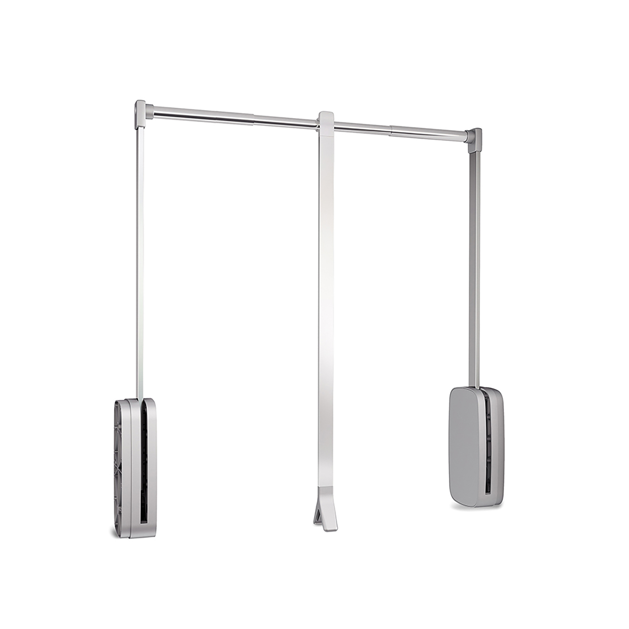 Varão basculante para roupeiro, regulável, até 12 Kg em aço