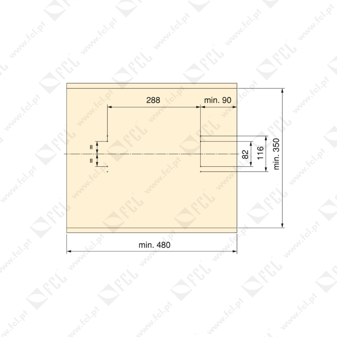 Porta-calças extraível para roupeiro, 470 mm, 11 varetas, Aço, medidas - FCL