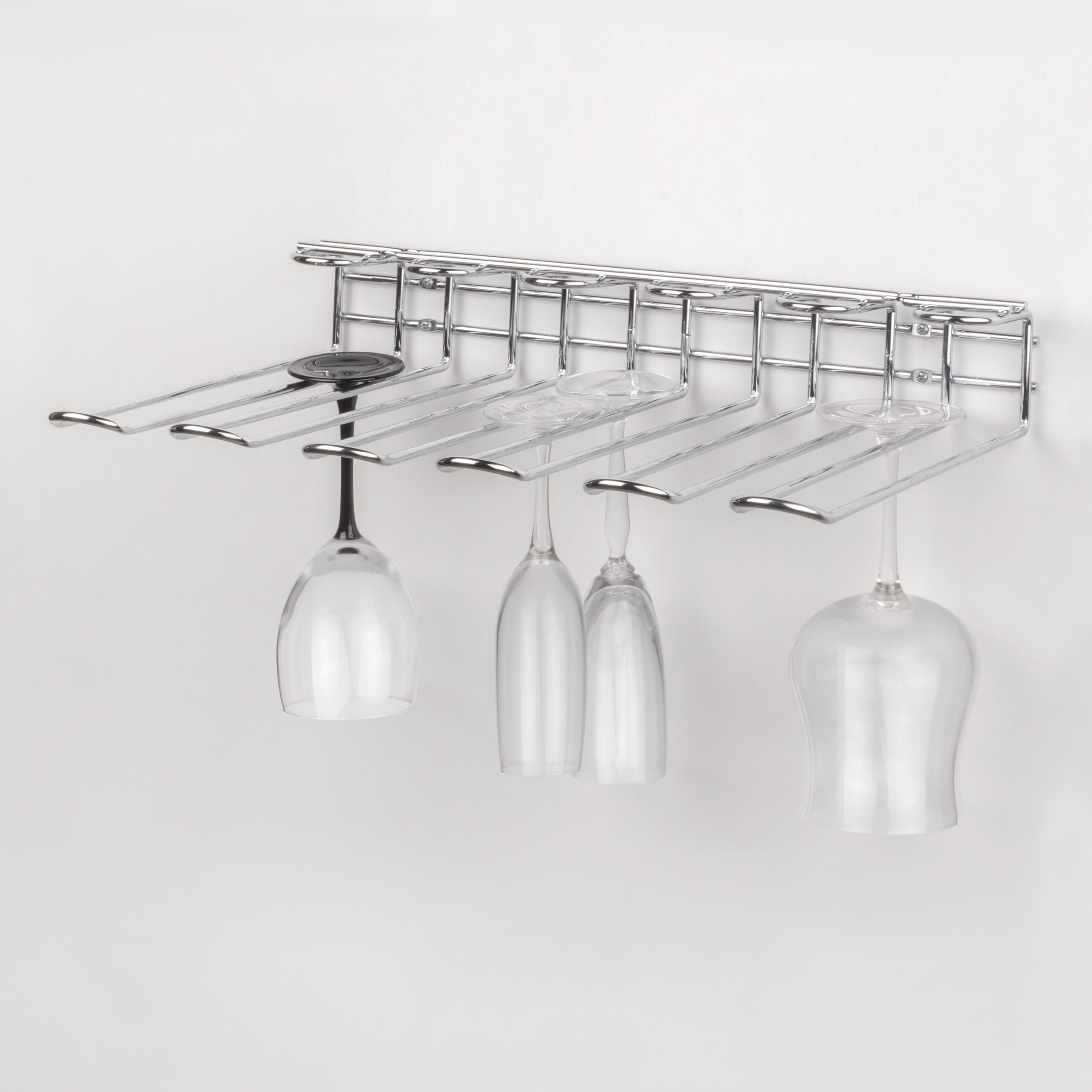 Suporte para copos de 5 linhas, 320 mm, aço, acabamento cromado. - Image 2