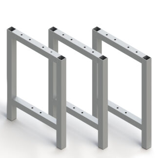 Pernas laterais para banco de vestiário, alumínio, anodizado mate, 3 un.