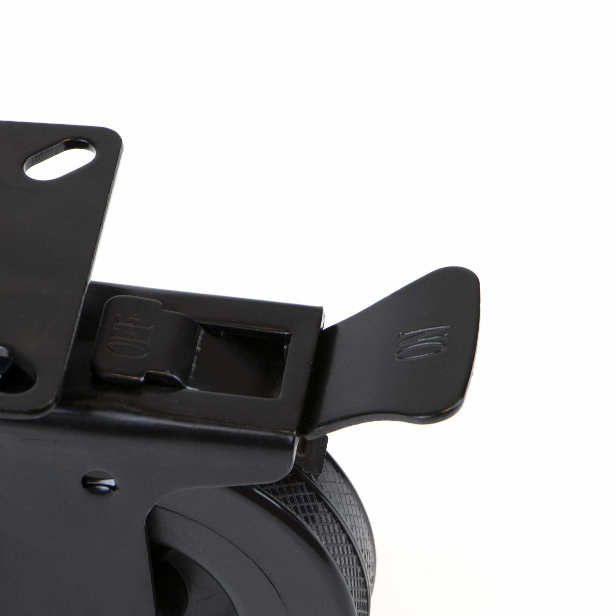 Rodas com placa de montagem, D.75mm, Aço e plástico, Preto, 4 un. - Image 5