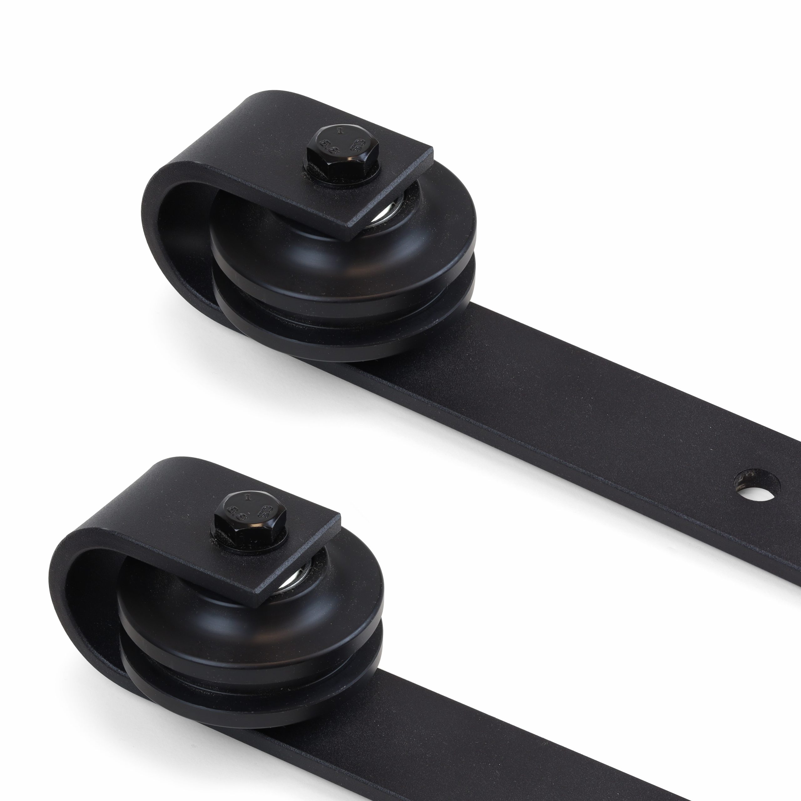 Sistema Barn para portas de correr suspensas, 80 Kg, aço, preto. - Image 6