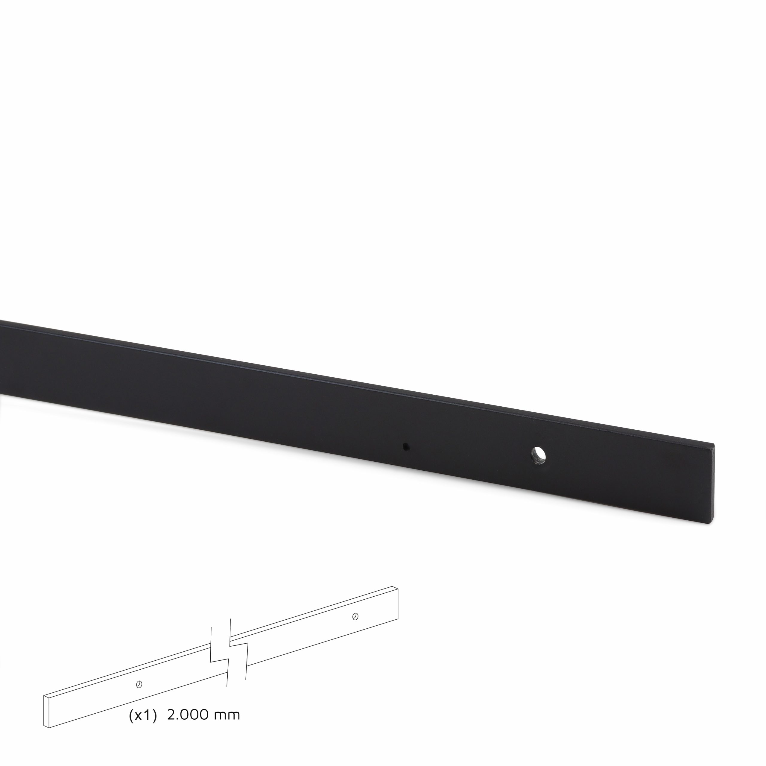 Sistema Barn para portas de correr suspensas, 80 Kg, aço, preto. - Image 7