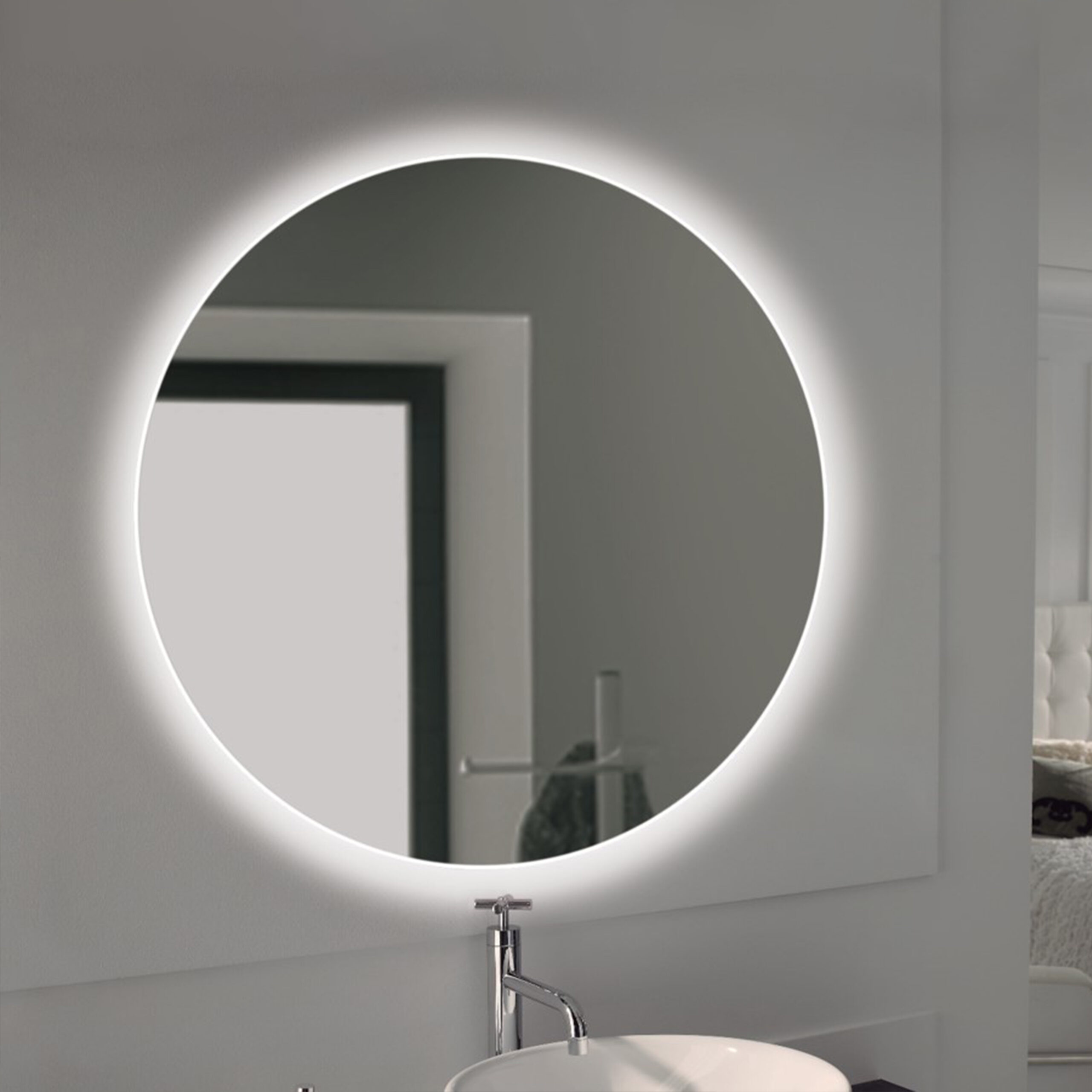Espelho para banho Cassiopeia com iluminação LED decorativa Ø60 cm - Image 2