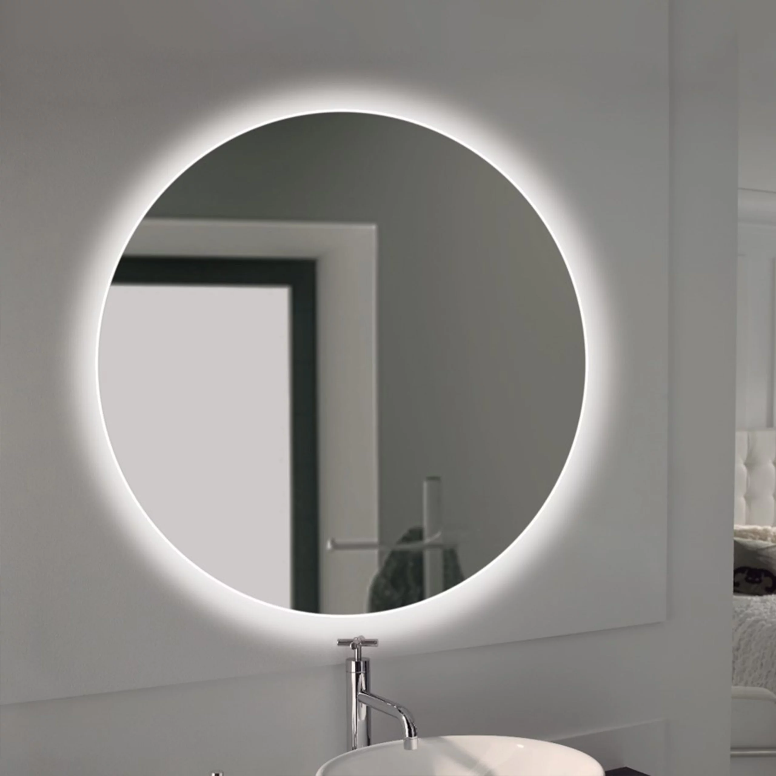 Espelho para banho Cassiopeia com iluminação LED decorativa Ø60 cm - Image 2