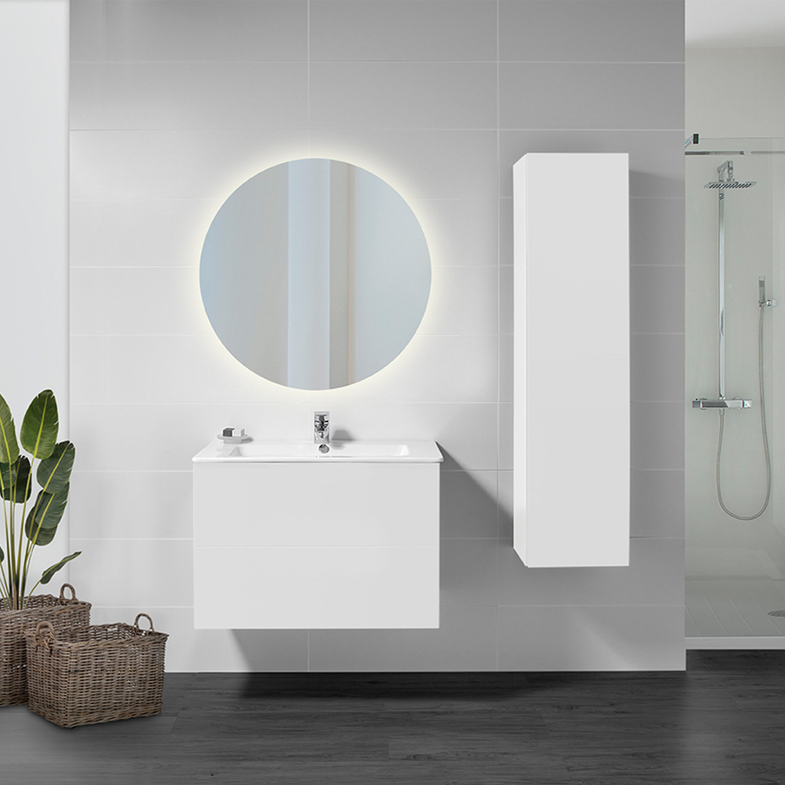 Espelho para banho Cassiopeia com iluminação LED decorativa Ø60 cm - Image 3