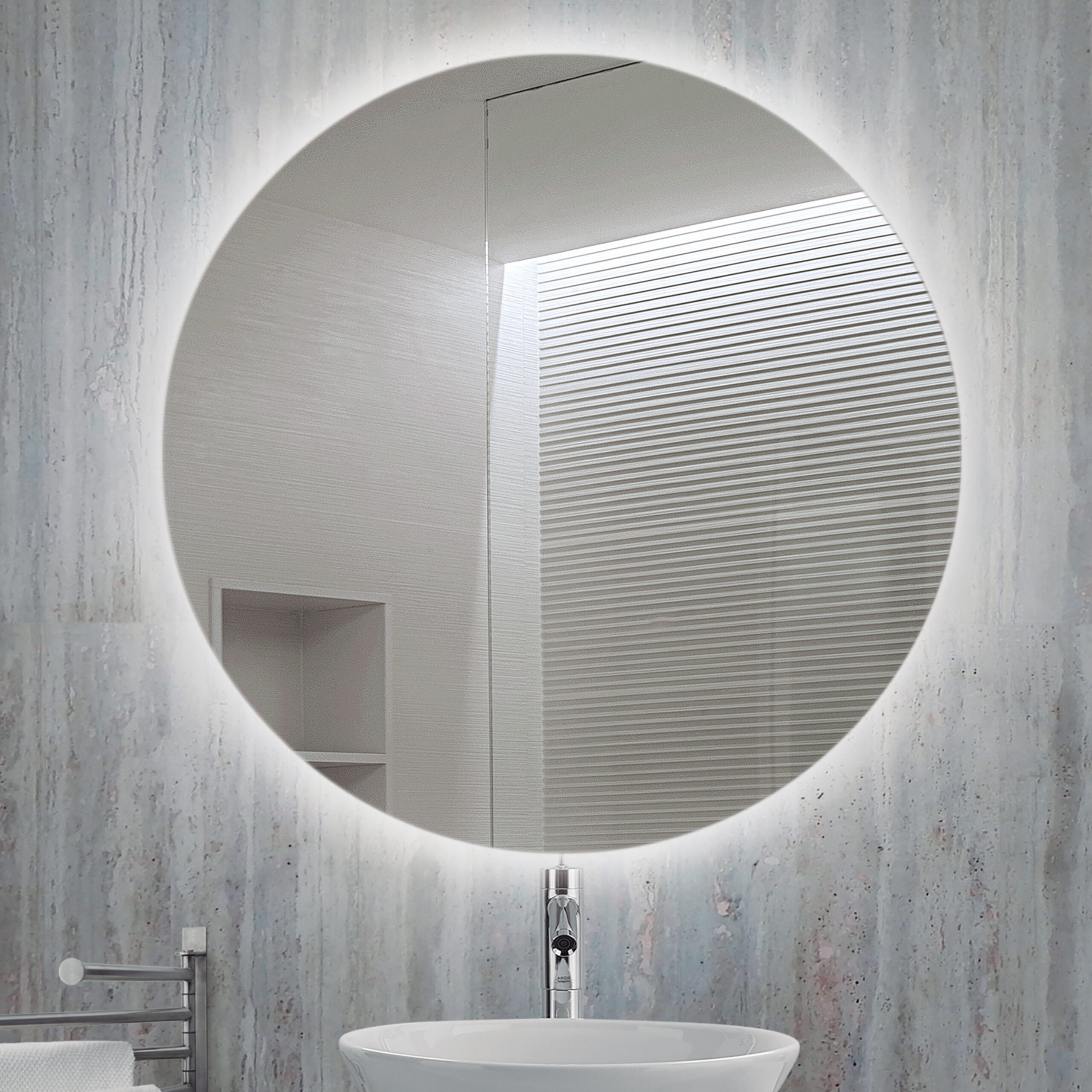 Espelho para banho Cassiopeia com iluminação LED decorativa Ø60 cm - Image 4
