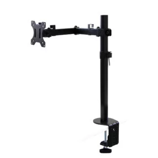 Suporte para monitor de 13 a 32 polegadas para mesa, basculante e giratório, até 8 kg, MAX VESA 75x75mm-100x100 mm, aço, preto.