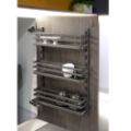 Prateleira para especiarias com 3 bandejas para móvel de cozinha ou parede, aço, cinza antracite. - Image 3
