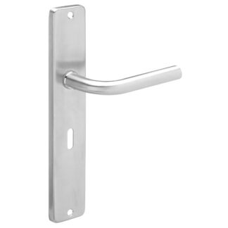 Par de Puxador tubular E1001 c/ espelho ao alto em aço inox
