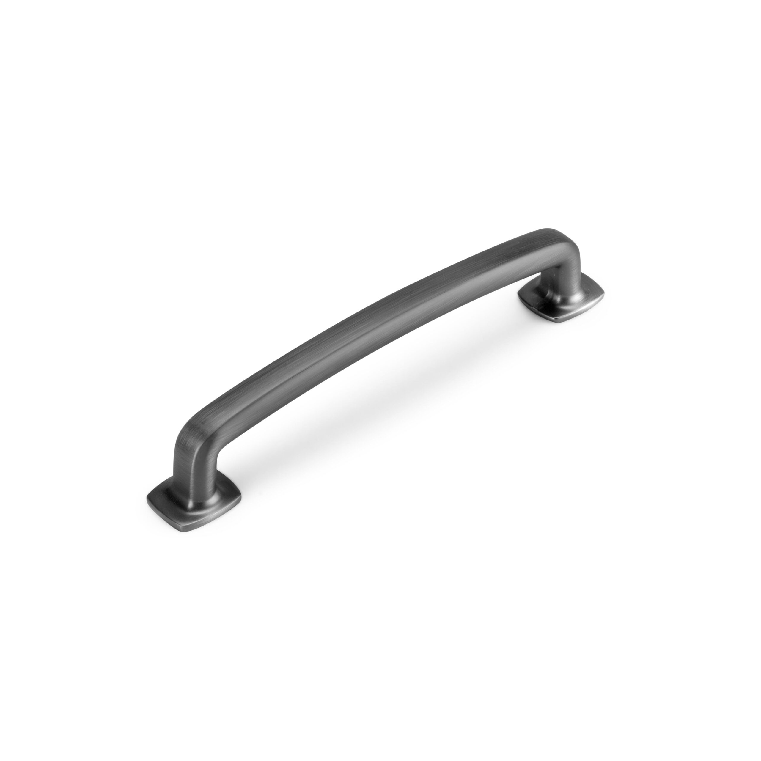 Puxador para móvel Damasco, com distância entre furos de 128 mm, Zamak, Titânio de cetim, 20 un.