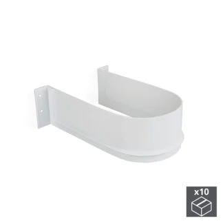Salva sifão para gaveta de banho, curvo, Plástico, 10 ud.
