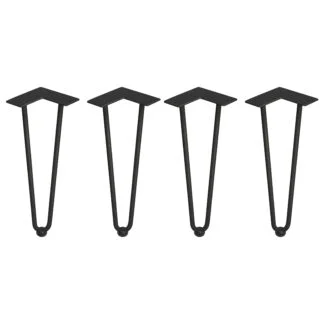 Jogo de quatro pernas Hairpin de 2 varões para mesa, altura 400 mm