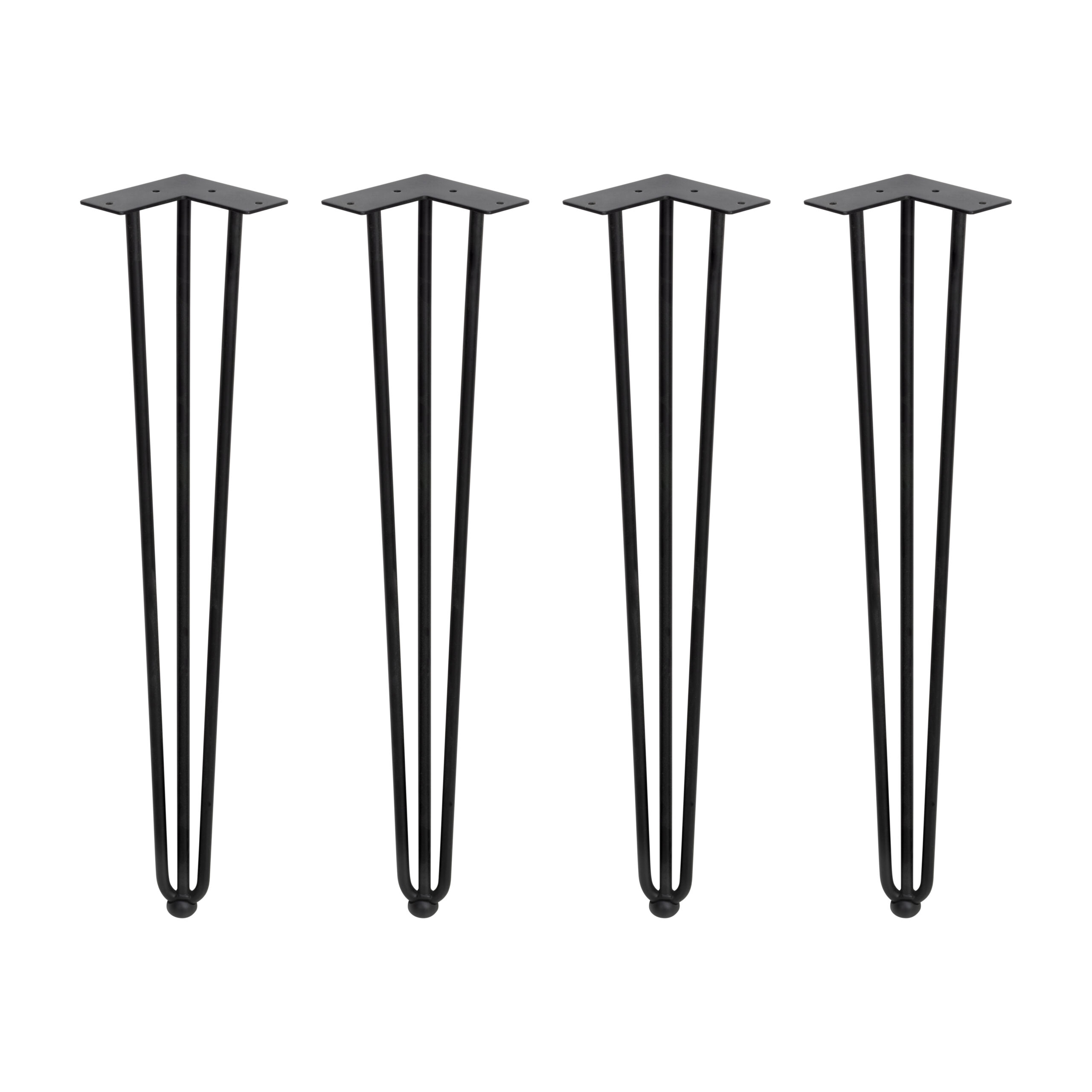 Jogo de quatro pernas Hairpin de 3 varões para mesa, altura 710 mm