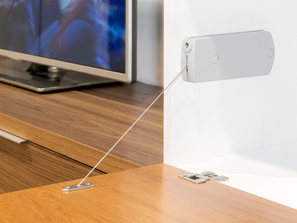 Mecanismo para portas rebatíveis Microwinch, cinza, Aço e Plástico - Image 3