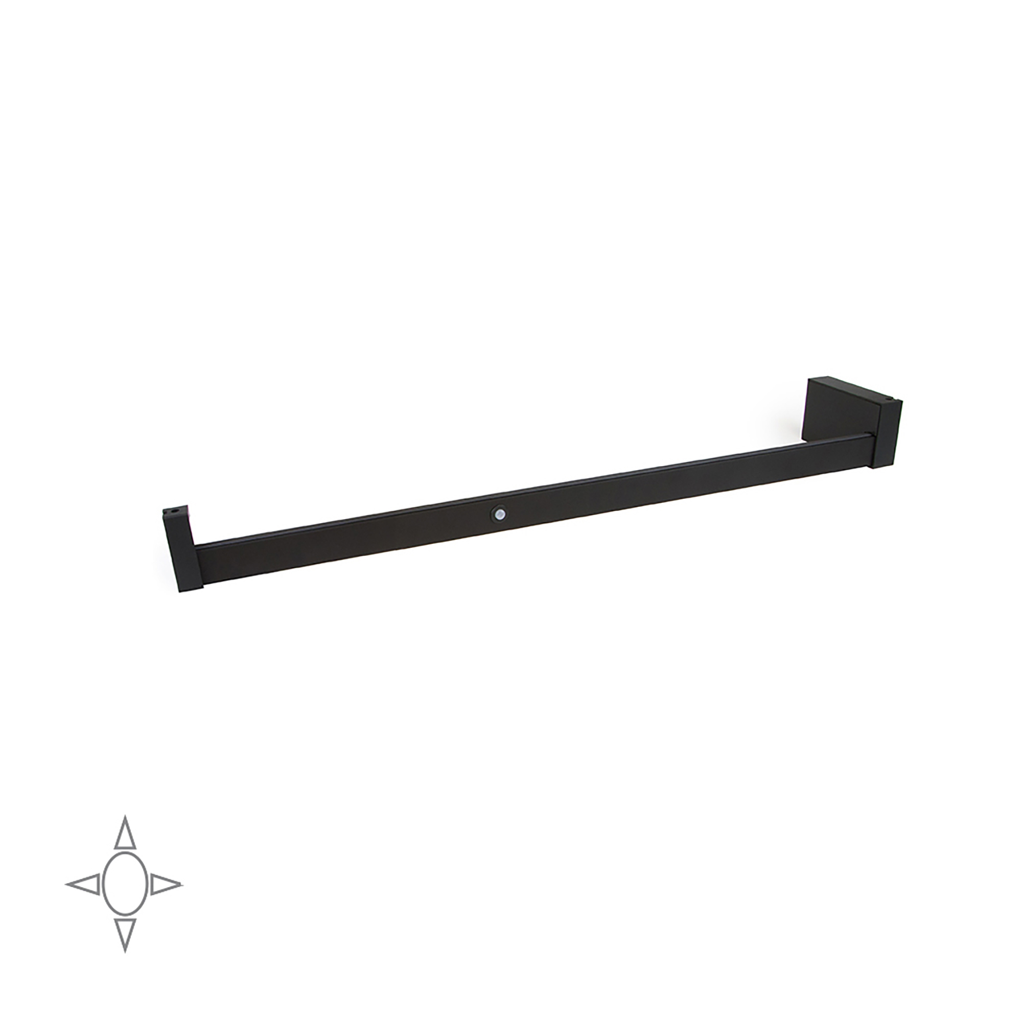 Varão de roupeiro Castor com luz LED, bateria removível e sensor de movimento, Pintado moka, 1 ud. - Image 3