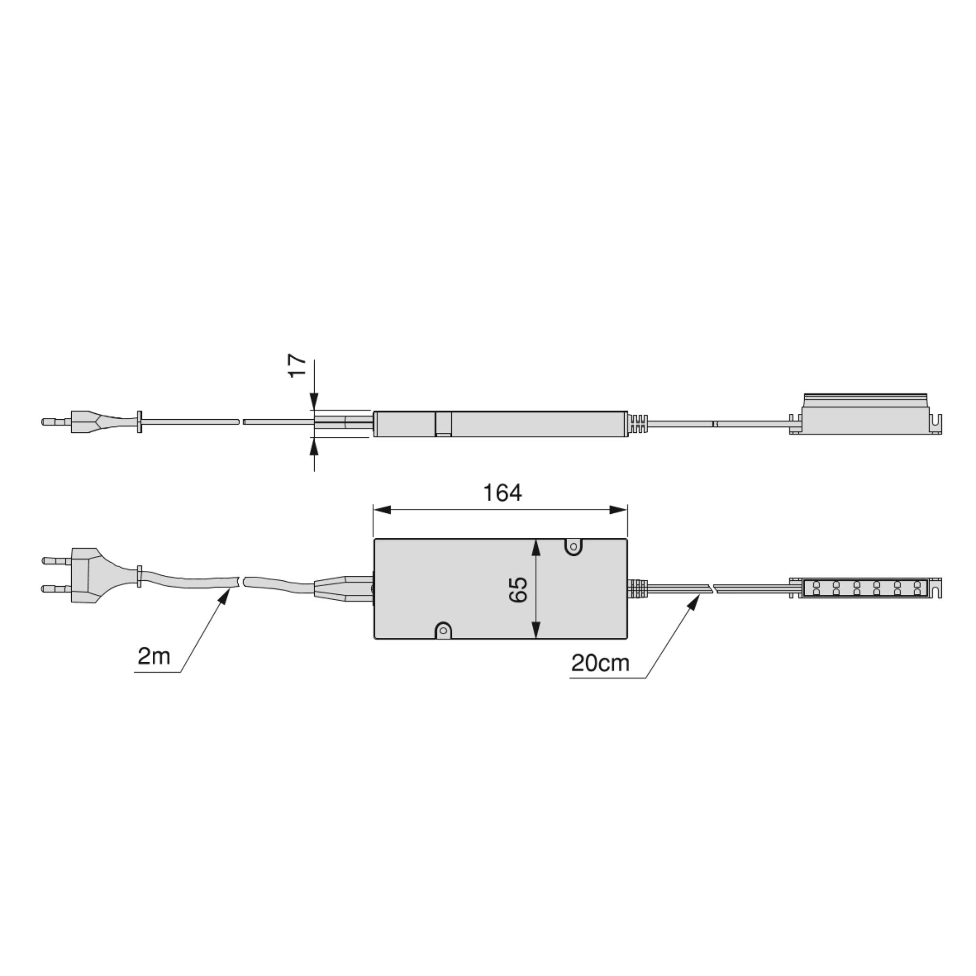 Transformador de tensão constante para sistemas de iluminação LED, plástico (12V DC) - Image 7