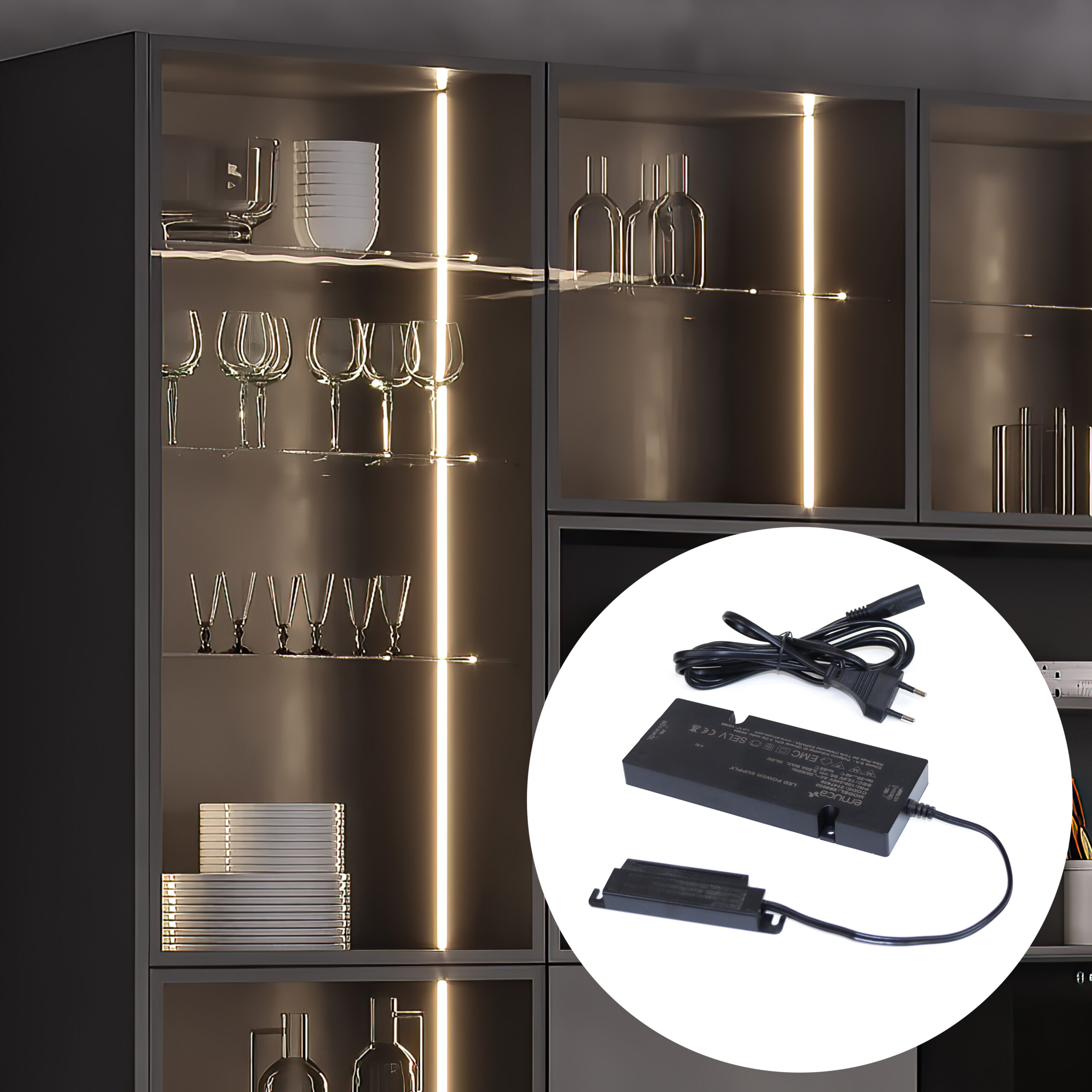 Transformador de tensão constante para sistemas de iluminação LED, plástico (12V DC) - Image 2