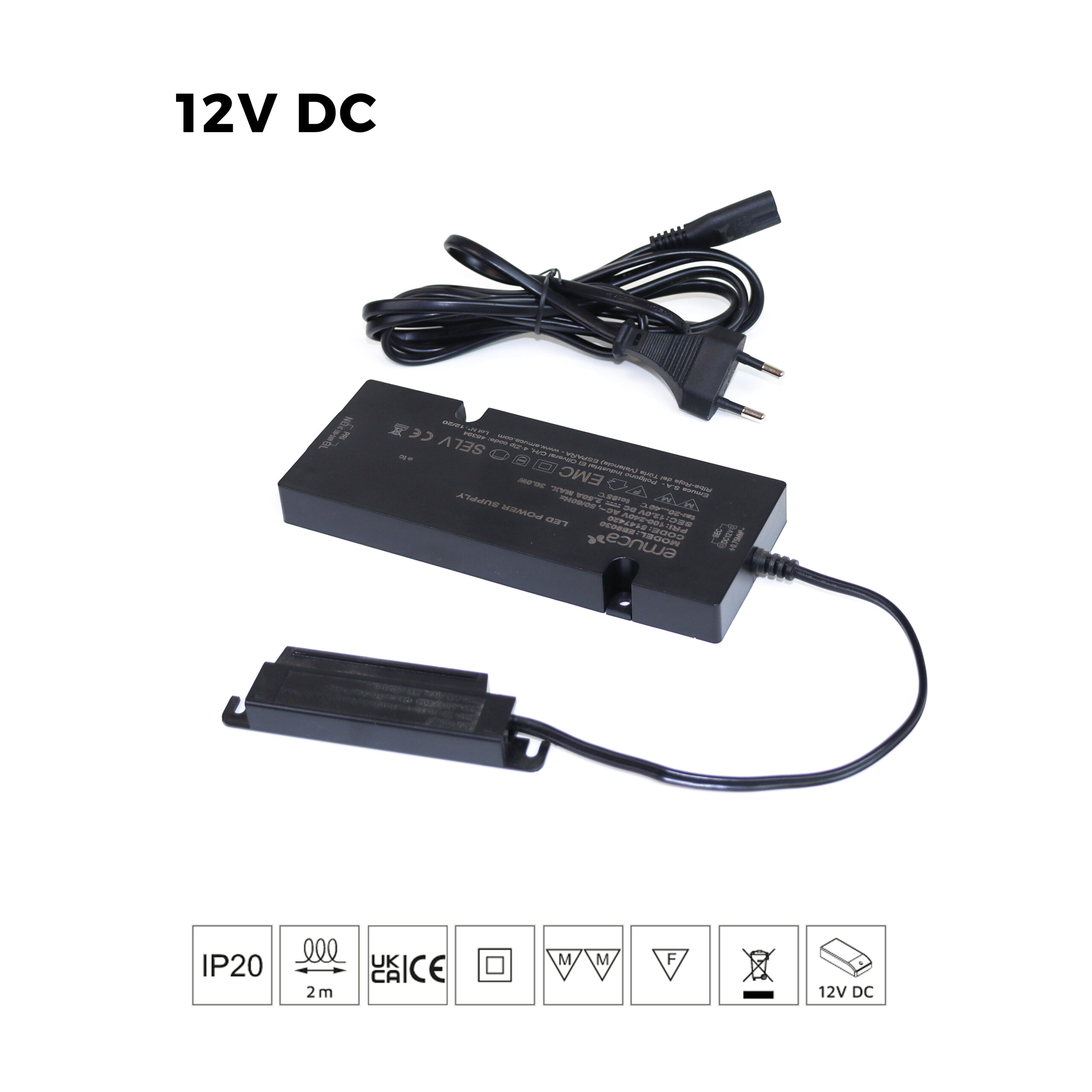Transformador de tensão constante para sistemas de iluminação LED, plástico (12V DC) - Image 5